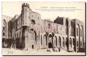 Avignon Old Postcard Main facade of the Palace of the Popes