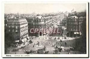 Paris Old Postcard Avenue of & # 39opera