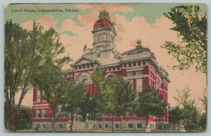 Independence Kansas~Court House ~1910 Postcard