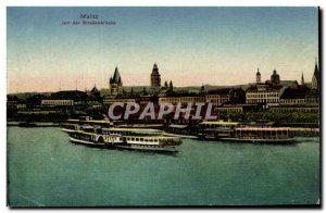 Old Postcard Mainz Von der Straßenbrücke