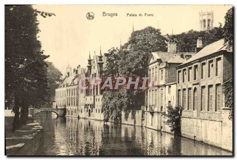 Postcard Old Bruges Palais Du Franc