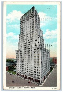 Memphis Tennessee Postcard Sterick Building Exterior Roadside 1931 Vintage Cars