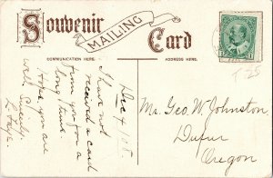 General View Fredericton NB WOF Souvenir Mailing Card Antique 1c Canada Stamp PM 