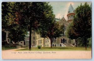 Ypsilanti Michigan Postcard Michigan State Normal College Building c1905's Trees
