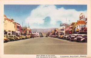 Tijuana Baja California Mexico business district Main St antique pc Y11691