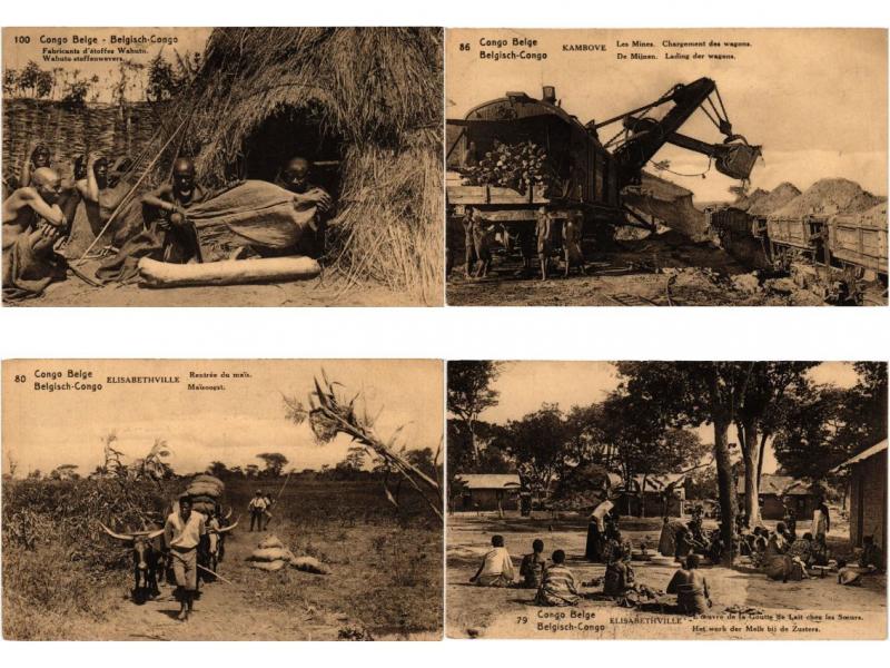 BELGIAN CONGO AFRICA 72 CPA AFRIQUE ALL POSTAL CARDS 50 POSTALLY USED