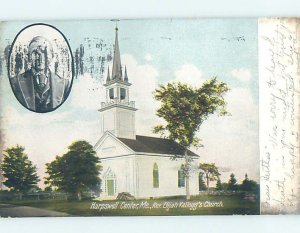 Pre-1907 CHURCH Harpswell Center - Casco Bay by Brunswick & Portland ME AD2234