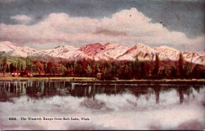 Utah Wasatch Range From Salt Lake