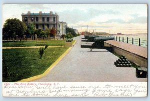 Charleston South Carolina Postcard East Battery Exterior c1907 Vintage Antique