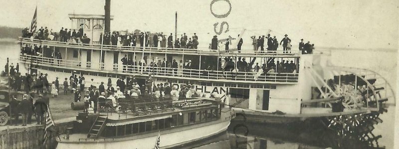 Walker MINNESOTA RP c1910 STEAMBOAT NORTHLAND Steamer Dock Pier LEECH LAKE