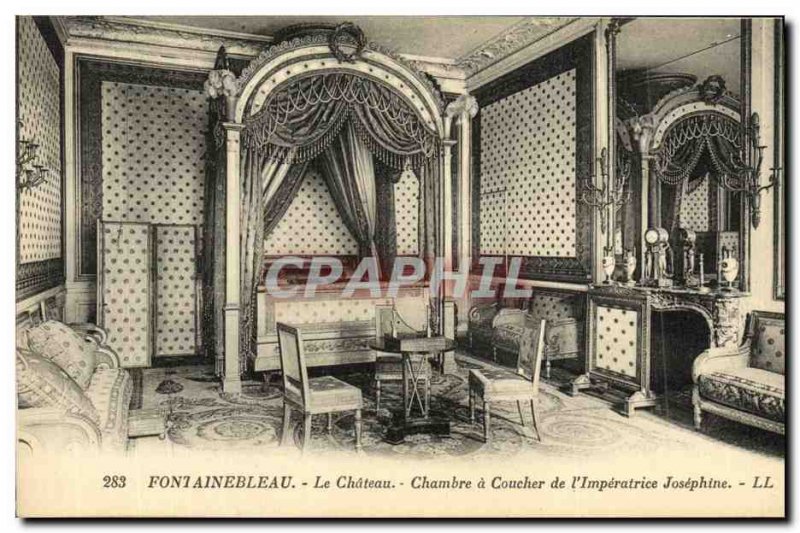 Old Postcard Palace of Fontainebleau Chateau's Sunset L Imperatrice