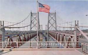 Twin Suspension Bride, Mississippi River - Moline, Illinois IL