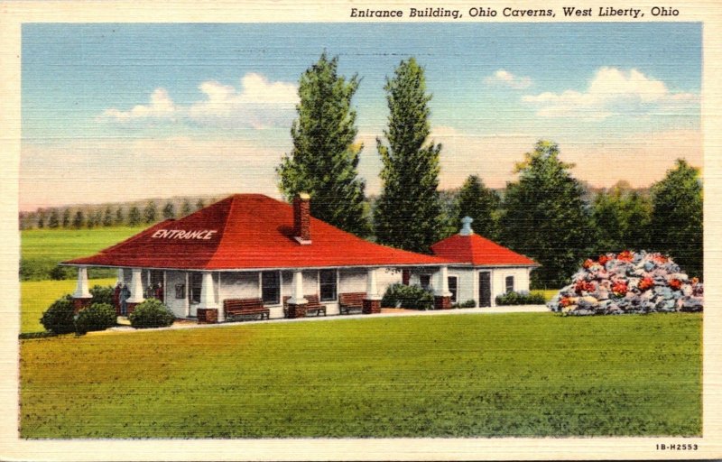 Ohio West Liberty Ohio Caverns Entrance Building Curteich