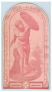 1870s-80s The Best Greek Roman Statue Paper Victorian Bottle Label F20