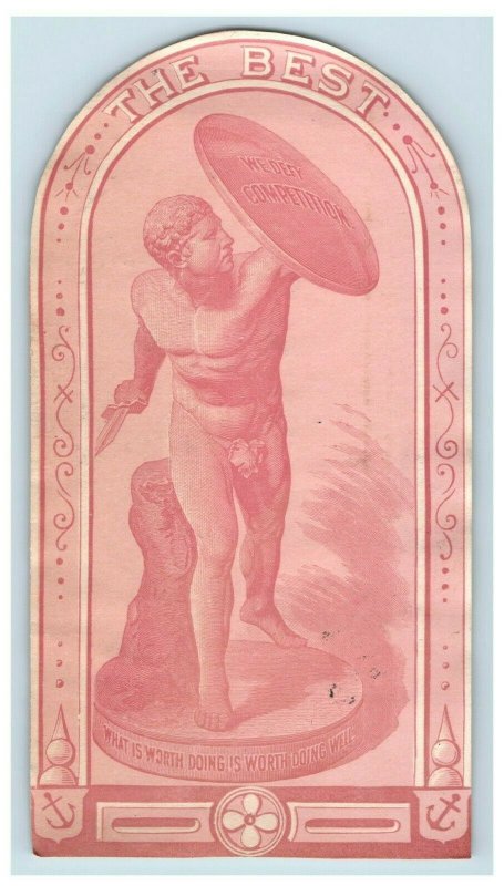 1870s-80s The Best Greek Roman Statue Paper Victorian Bottle Label F20 