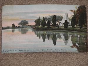 Charleston,  S.C., -Magnolia Cemetery, Showing Obelisk, used vintage card