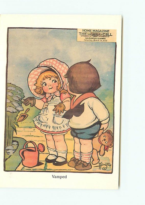 Buy Postcard Home Magazine Drayton Children Children Gardeneing Postcard