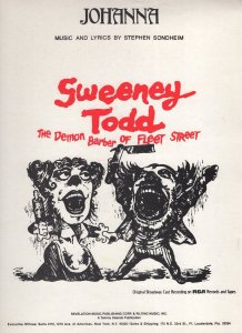 Johanna Sweeney Todd Musical Stephen Sondheim XL Sheet Music