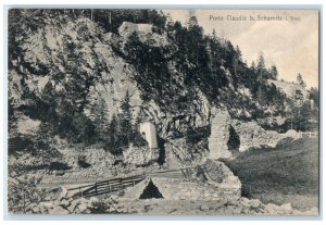 c1910 Road Scene Porta Claudia i Tirol Scharnitz Austria Antique Postcard