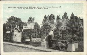 Old Mystic CT Eldridge Museum Entrance c1920 Postcard