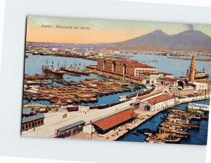 Postcard Panorama del Porto, Naples, Italy