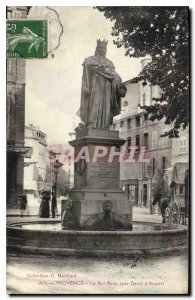 Old Postcard Aix en Provence Statue of King Rene