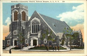 Jackson Heights Queens Long Island New York NY Church c1920 Postcard