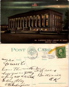 Carnegie Public Library by Night, Denver, Colo. (17914