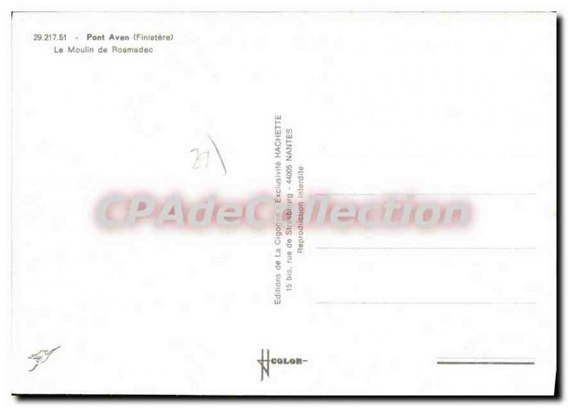 Modern Postcard Pont Aven Le Moulin De Rosmadec