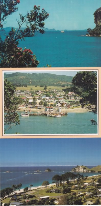 Whitianga Hahei Coromandel Peninsula New Zealand 3x Postcard s