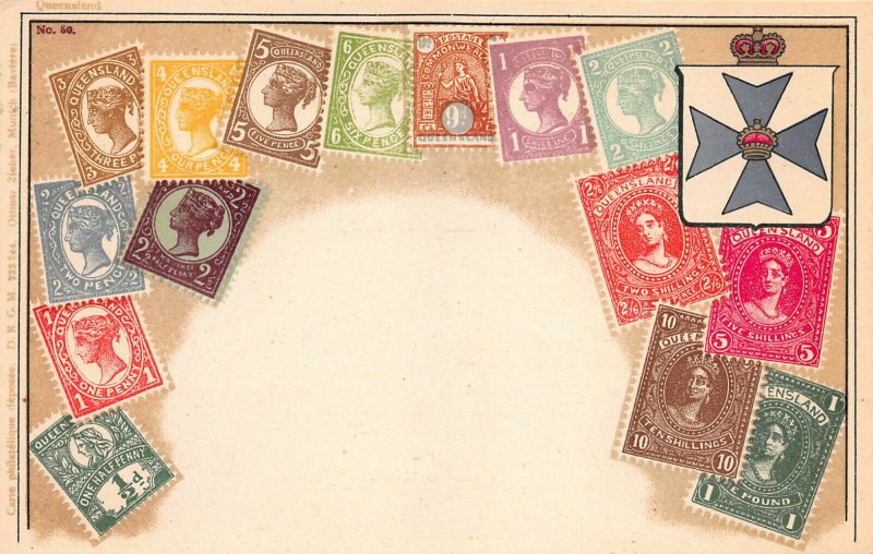 Queensland, Stamps on Early Postcard, Used in 1937, Published by Ottmar Zieher