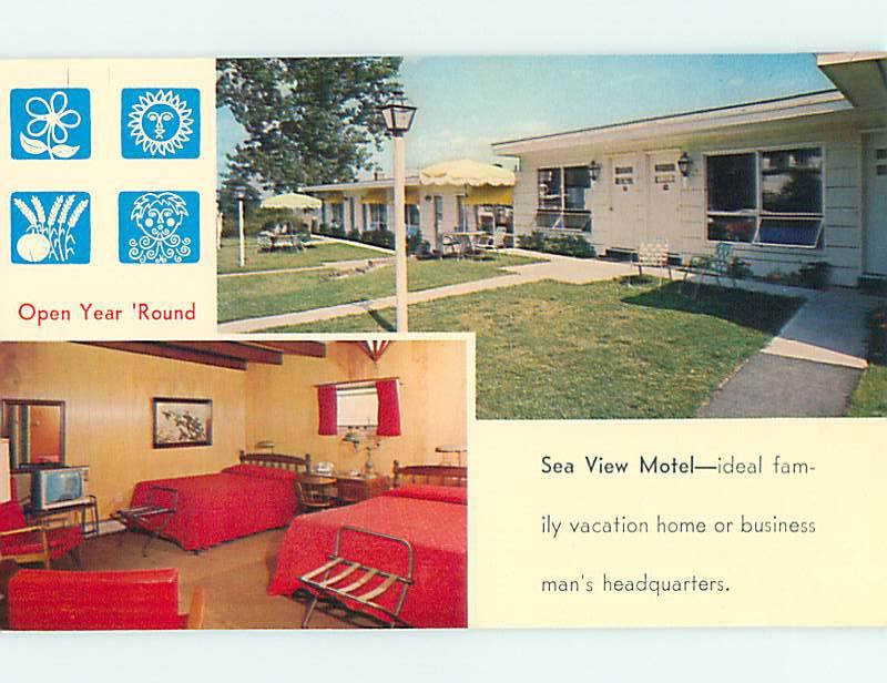 Unused Pre-1980 SEA VIEW MOTEL Glen Cove Maine ME s5191