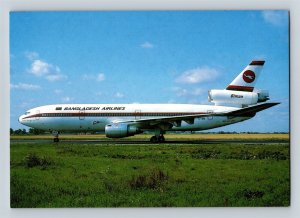 Aviation Airplane Postcard Bangladesh Airlines Douglas DC10-30 E12