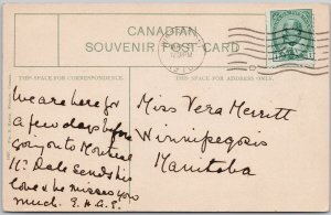 Vintage Ouellette Ave Windsor Canada River View Postcard 1910 H81