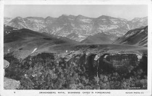 BR73849 drakensberg natal bushmans caves in foreground real photo south africa