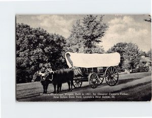 Postcard Historic Conestoga Wagon, New Salem State Park, Lincoln's New Salem, IL