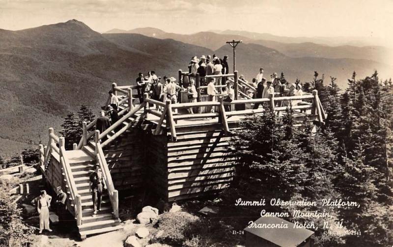 Franconia Notch New Hampshire Summit Observation Real Photo Antique PC K22540