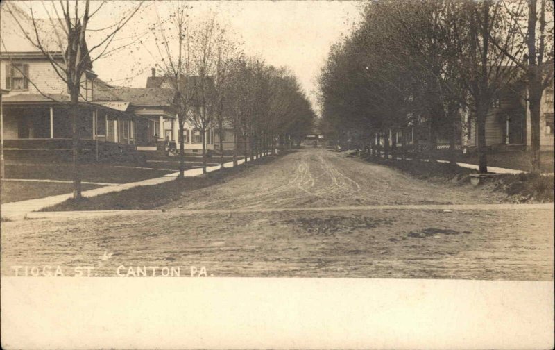 Canton PA Tioga St. c1910 Real Photo Postcard