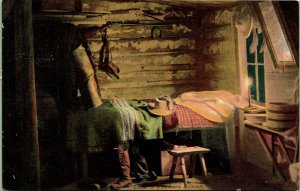 Cow Punchers Bunk Cabin Hat Boots Chaps Washtub Mirror Postcard