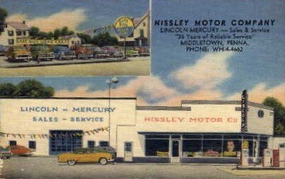 Nissley Motor Company, Lincoln - Mercury, Middletown, Pennsylvania, USA Unused 