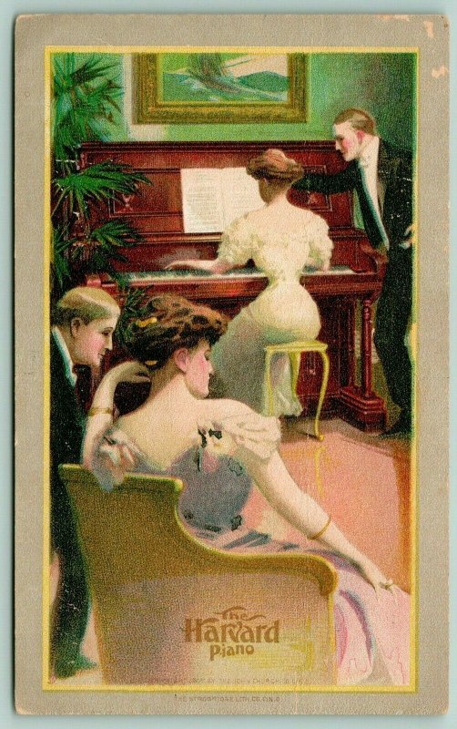 Cincinnati Ohio~Harvard Piano~Victorians in Parlor~Ladies Artist~'07 Advertising 