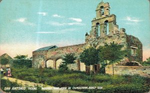 USA San Antonio Texas Mission San Juan Capistrano Vintage Postcard 07.59