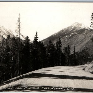 c1950s Berthoud Pass Hwy, CO RPPC Peaks Rocky Mountains Sanborn B-757 Photo A199