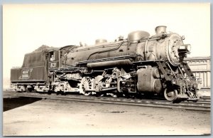 Maine Central #631 Train Railroad Locomotive 1940s RPPC Real Photo Postcard