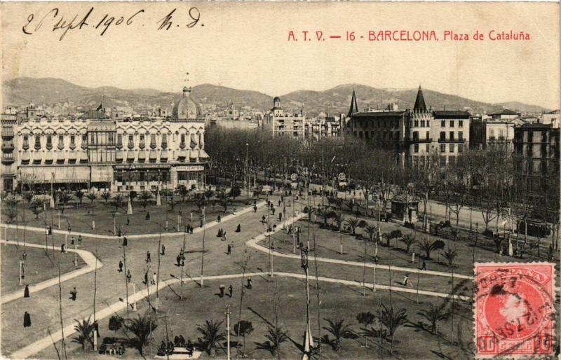 CPA Espagne Barcelona - Plaza de Cataluna (282496)