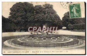 Old Postcard Saint Germain en Laye Rond Point de la Terrasse and Allee Louis XIV