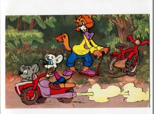 3084027 Dressed MICE on MOTORCYCLE Russian Color PC #2