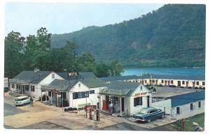 Cauley Bridge WV Gas Station Coke Machine Old Cars Motel Gas Station Postcard