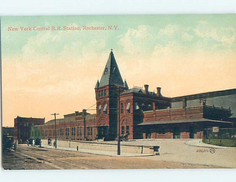 Divided-Back NEW YORK CENTRAL TRAIN DEPOT STATION Rochester New York NY G1441