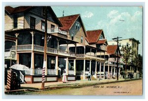 1910 Cedar Avenue Street View Wildwood New Jersey NJ Antique Rotograph Postcard 